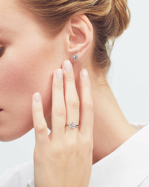 Statement earring styling